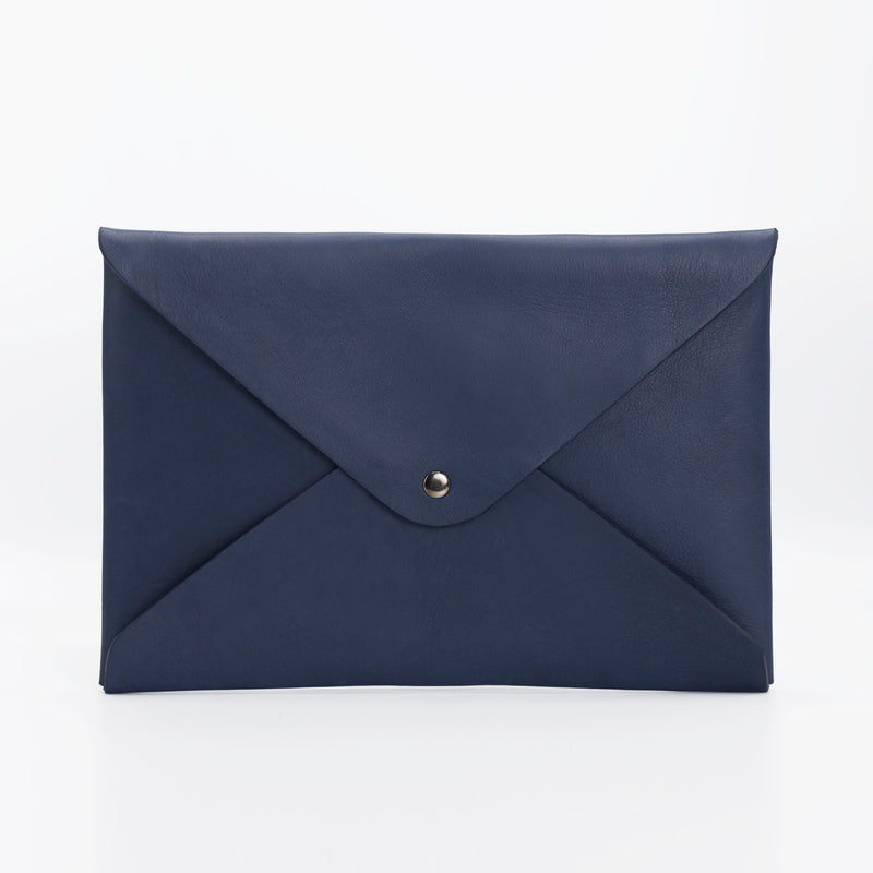 Italian Saffiano Leather Envelope Clutch
