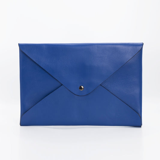 The Brody Attaché. Unisex, handcrafted, glovetanned Italian saffiano leather, Italian suede lining, snap closure, embossed logo stamp, with enough space for a tablet, iPad or other esscentials. Free shipping. For the Huntington's Disease Society charity.